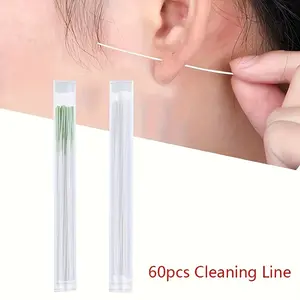 60pcs, Ear Hole Cleaning Lines, Ear Hole Cleaner Tool, To Remove Dirt, Eliminates Odor, And Prevents Ear Hole Blockage, Cleaning Supplies, Cleaning Tool, Back To School Supplies