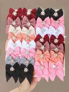 Mother's Day Gift 8-Piece Artificial Pearl Rhinestone Butterfly Hair Clip Set, Super Cute Clips, Colors, Girls Women Accessories for School Party Daily Wear