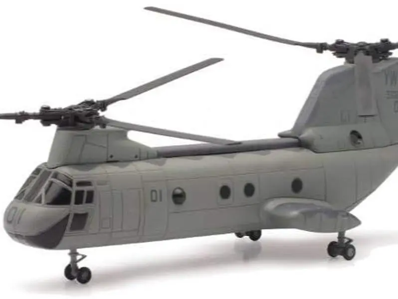 Sky Pilot 1:55 Boeing CH-46 Sea Night Marine by New-Ray Detailed Model Aircraft for Collectors and Enthusiasts of Military Aviation