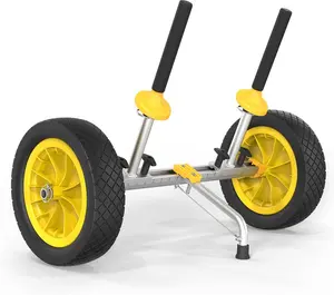 Bonnlo Kayak Cart Dolly Kayak Wheels Detachable Canoe Cart with Solid Tires and Kickstand Kayak Trolley