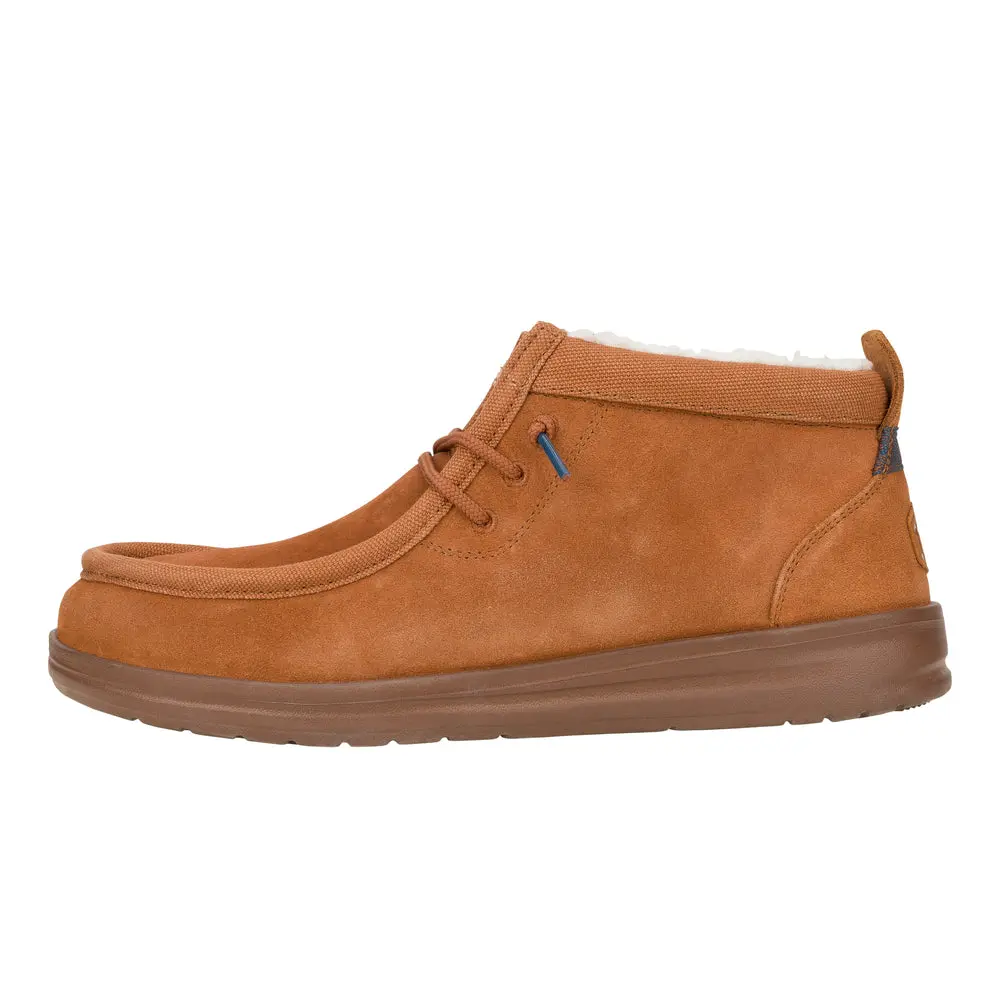 HEYDUDE Wally Mid Gripr Warmth - Comfortable Slip on Shoes Brown Insole