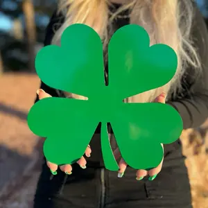 St. Patrick’s Day Clover - Green Plastic St. Patrick's Day Decorative St. Patrick's Day Design for Holidays and Special Occasions