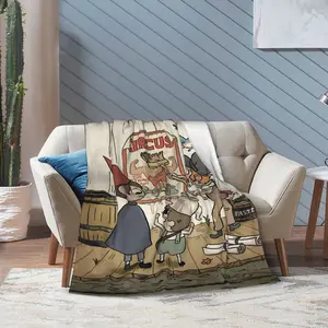 Over the Garden Wall Anime Flannel Blanket - Greg, Wirt & Edgar Scenes - Soft Cozy Throw for Bed, Sofa, Office, Camping - All-Season Use - Perfect Birthday/Halloween Gift for Fans - Multi-Size Available - Nostalgic TV Series Decor, Cartoon Blanket, Home D