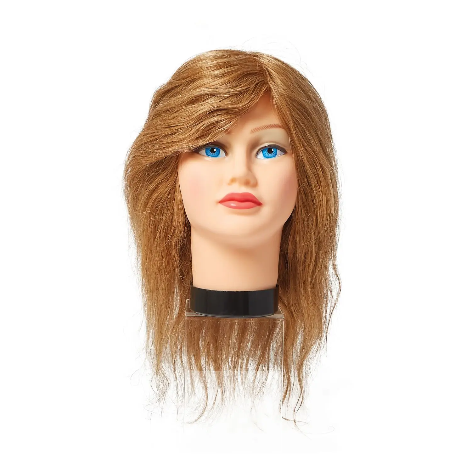 Salon Care Miss Monica Mannequin Head - Red Professional Styling Practice Tool, Hair Coloring Aid for Wigs and Hair Extensions Accessories, Mannequin Heads