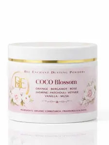 Bee Enchant’s Coco Blossom Custom Body Dusting Perfume Powder- Scented - Finely Milled powder Talc-Free Fragrance Vanilla Daily- Natural Shower Powder