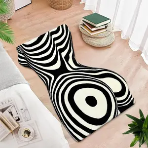 Fashion Vintage Striped Abstract Rug, Bedroom Bedside Mat, Modern Nordic Style Carpet, Soft Comfortable Plush Foot Pad, Home Decor Rugs, Fluffy Rug