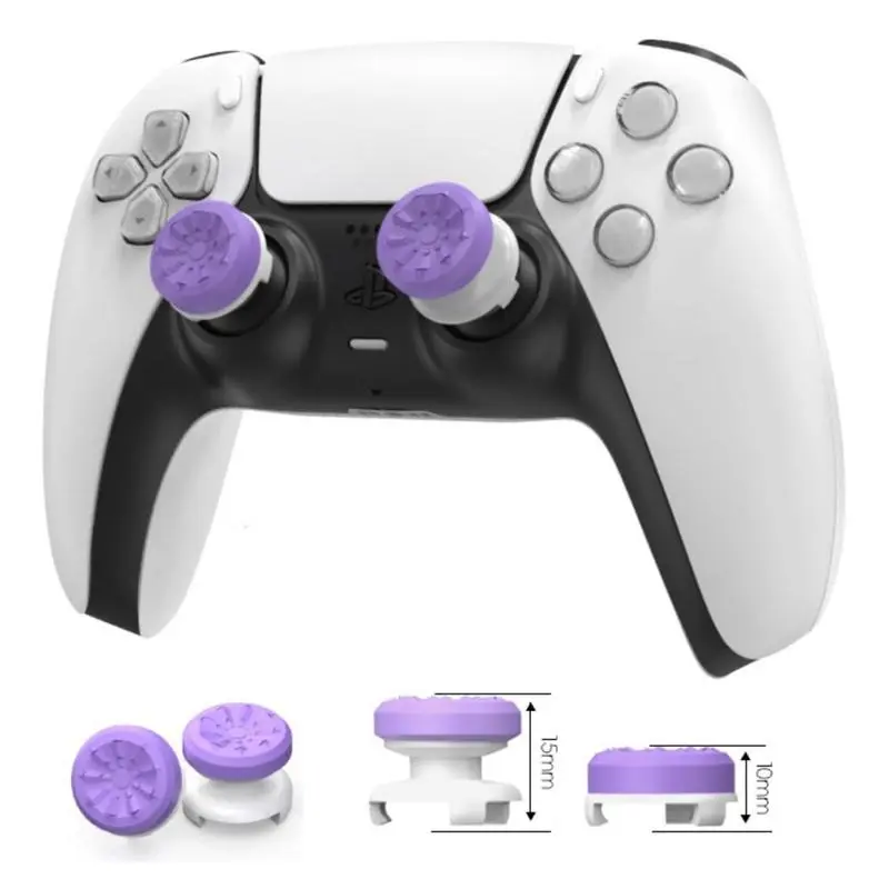 Anti-Slip Silicone Controller Grips with 2 High-Rise Thumbsticks & Precision Rings - Multi-Console Gamer Stuff for PS5/PS4, Xbox 1 Series X/S, Switch - Boost Precision for Better Gameplay, Enhance Control & Accuracy, Provides Secure Grip