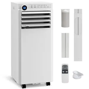 Garvee Portable Air Conditioner 4-in-1 AC, 8000 BTU AC Unit with Dehumidifier and Fan for Rooms up to 350 Sq Ft, Quiet Personal Cooling Fan with Remote Control for Bedroom, White | Remote Control, 24H Timer & Window Kit Included