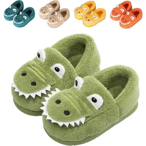 P-SOK035   Toddler Slippers Boys Girls Dinosaur House Shoes Cute bunny Slipper for Home Indoor Winter Bedroom Non Slip Soft Rabbit Warm shoes