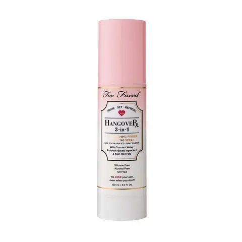 Too Faced Hangover 3-in-1 Replenishing Primer & Setting Spray | Hydrates, Refreshes, Brightens Skin | Soothes + Smoothes