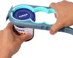Jar Opener for Weak Hands, Seniors with , Bottle Opener to Remove Stubborn , Mutil Can Opener Gripper for Anyone with Low Strength (Blue and Grey)