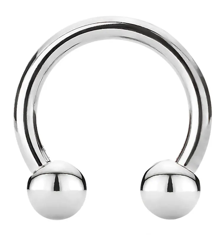 Stainless Steel Circular Horseshoe Ring