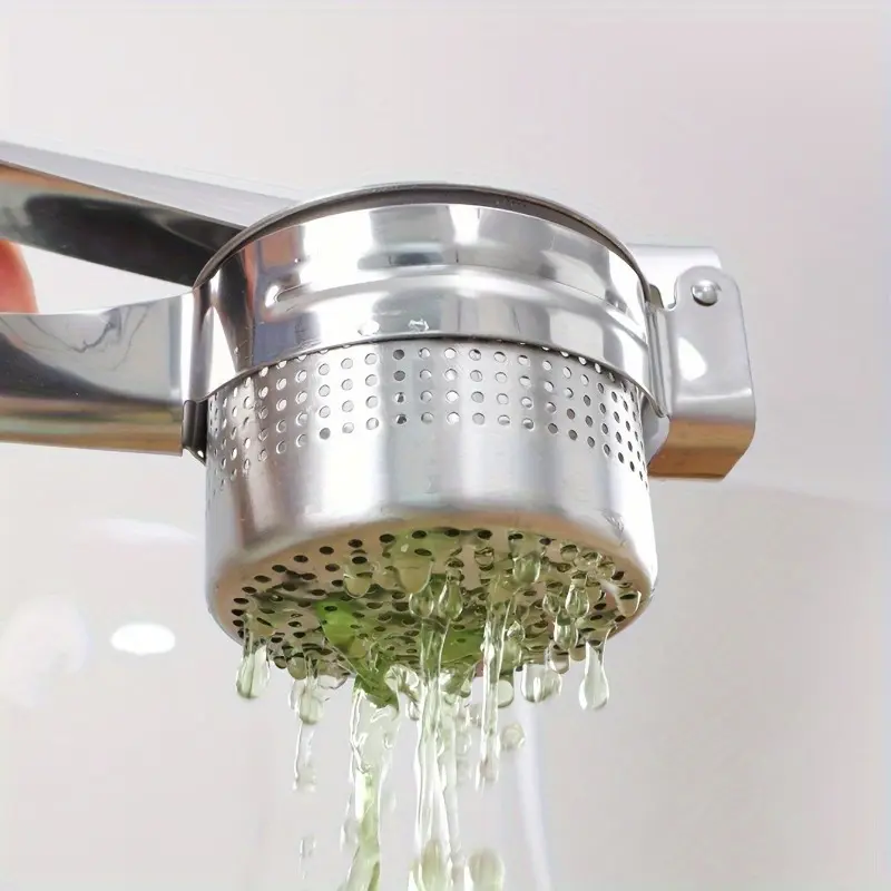 1pc, Potato Ricer, Stainless Steel Potato Masher, Food Ricer, Fruit Press, Vegetables Press, Potato Press, Potato Crusher, Manual Potato Ricer, Vegetable Crusher, Kitchen Tool, Kitchen Gadget