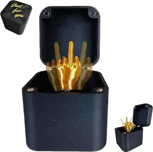 Middle Finger in a Box, Finge r Gifts,Surprise Box of Fingers, Finger Bo x，Funny Pop Up Prank Toy for Office or Home, White Elephant Gifts for Men，Christmas Stocking Stuffers for Kids Woman