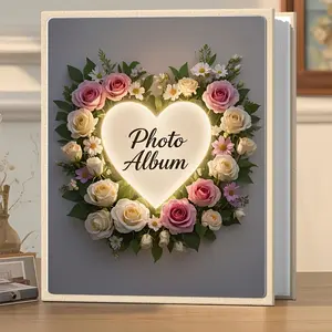 6 Inch Photo Album Holds 200 Photos, Simple Storage Book Creative Insert Style, Family Memory Book, Perfect Gift for Easter Halloween Thanksgiving