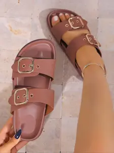 Women's casual platform wedge sandals with adjustable double buckle straps. Comfortable, minimalist, stylish and versatile, these summer shoes are perfect for daily commuting, campus wear, beach vacations and various occasions. Fashionable Wedge Sandals