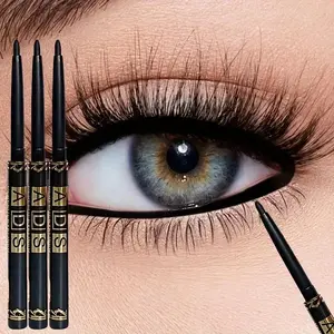 3-Pack Black/Brown Eyeliner Pencil Set - Waterproof, sweatproof, smudge-proof, easy to twist and apply, long-lasting effect, perfect for creating flawless eye makeup, a must-have for travel, daily, and party looks