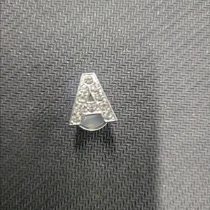 Silver Platted Cubic Zirconia Croc Charms aka Jibbitz Letters (A-Z)