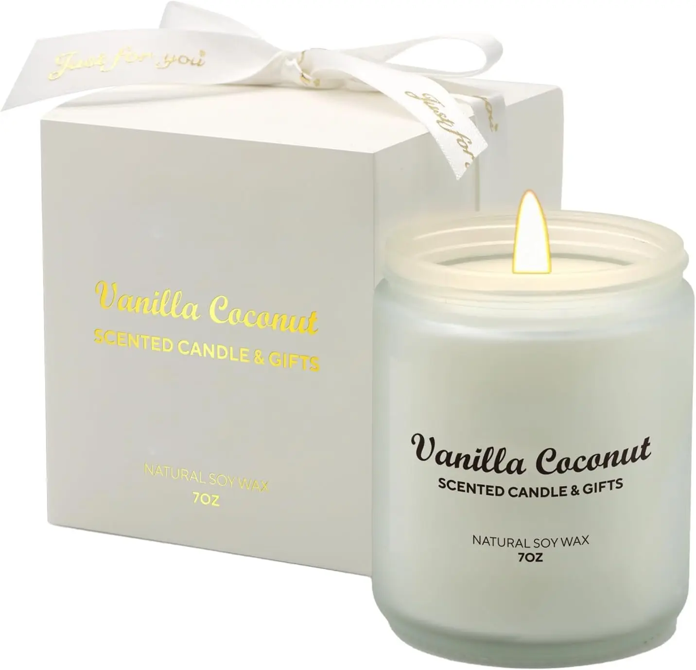Candles Gifts for Women -  Soy Wax Candle for Home Scented  for Christmas, Birthday, Mother's Day, Vanilla Coconut Candles