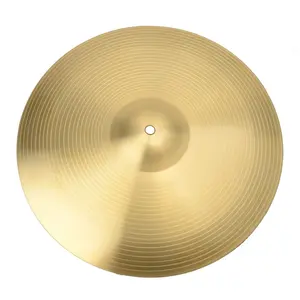Professional 16" 0.7mm Copper Alloy Crash Cymbal - Heavy-Duty Golden Drum Set Cymbal with Deep Resonant Sound, Durable Construction & Smooth Surface for, Jazz, Metal Music - Ideal for Live Performances & Recording Studios (Ideal for Beginners & Pro)