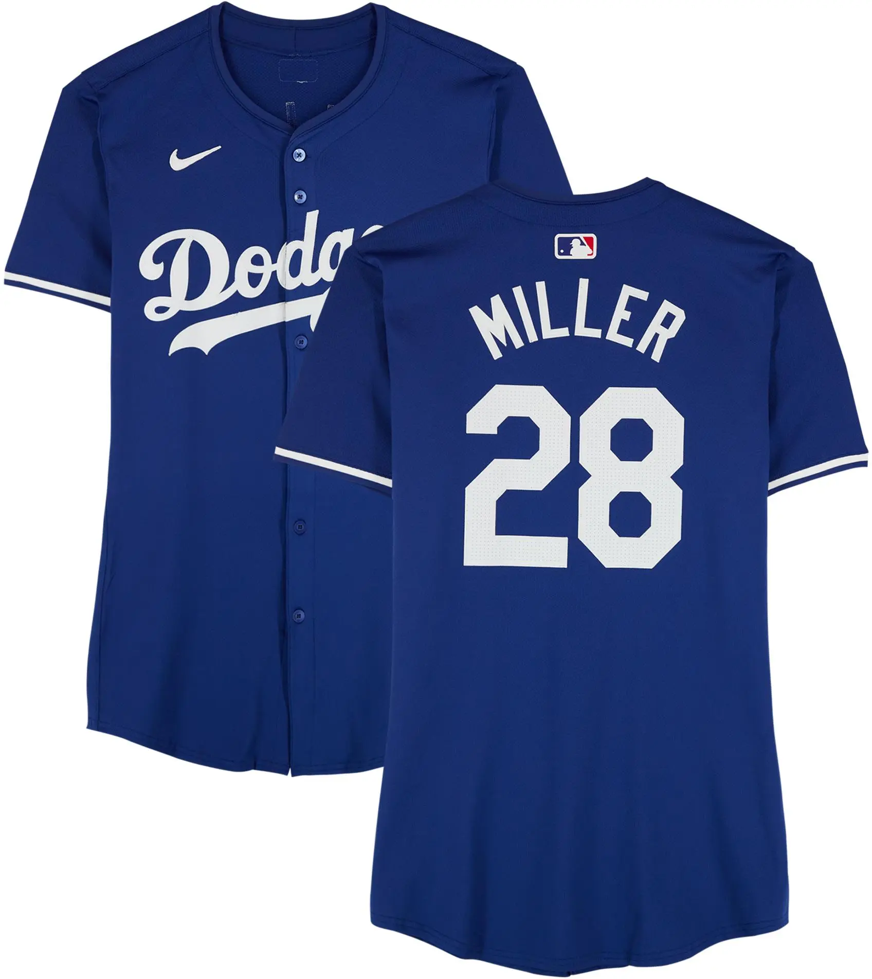 Bobby Miller Los Angeles Dodgers Player-Issued #28 Blue Jersey from