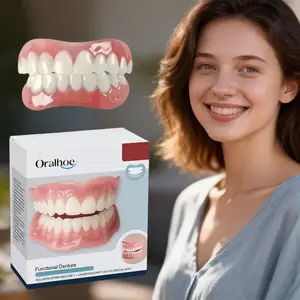 Multifunctional Silicone False Teeth Set, Full Denture Set, Moldable Dentures, High-Quality Dentures, Dental Care Accessories