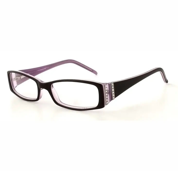 Ladies' Calabria Vivid 670 Acetate Blue Light Blocking Designer Reading Glasses - Burgundy, 52mm, for Daily Wear, Wear Daily