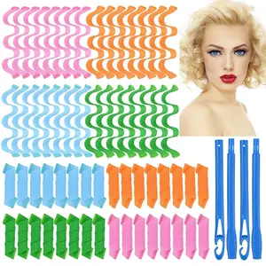 Magic Wave Formers 12pcs  Hair Curlers Spiral Rollers for Women Easy Use Natural Hairstyle Tools No Chemical Damage heatless curls rods curling iron