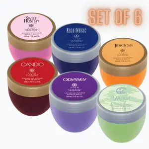 Avon Perfumed Skin Softener SET of 6 - Night Magic, Odyssey, Haiku, Sweet Honesty, Timeless, Candid - 2.6 oz Each - Floral & Oriental Fragrances for Daily Use - Lightweight Creams. Perfumed Floral Skin Softener Set.