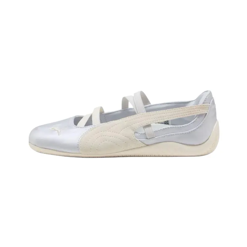 Puma Speedcat Women's Soft Satin Upper Casual Athletic Sneakers - Silver Mist Warm White, Low Profile, Cushioned Bed, Comfortable Fit for Daily Walking Lifestyle