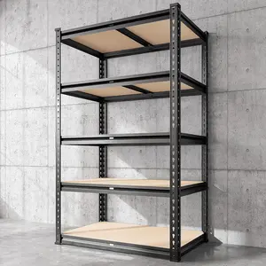 Raybee 5/4 Tier Adjustable Metal Storage Shelves, Heavy Duty Shelving Unit, Utility Rack for Warehouse Pantry Basement Garage Kitchen Office Home