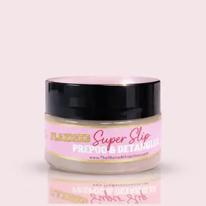 Flaxseed Super Slip Prepoo & Detangler - Multi-Use Treatment for All Hair Types, Reduces Tangles, Softens, Moisturizes, Strengthens Hair