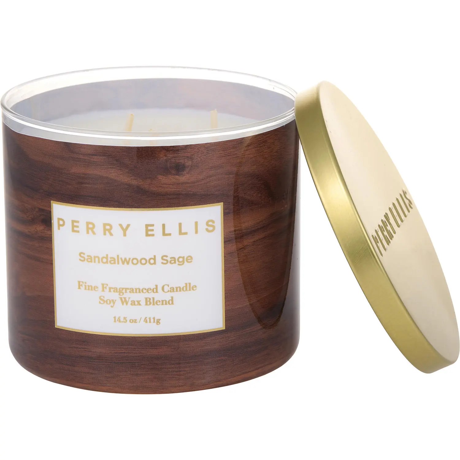Perry Ellis Sandalwood Sage By Perry Ellis Scented Candle For Unisex