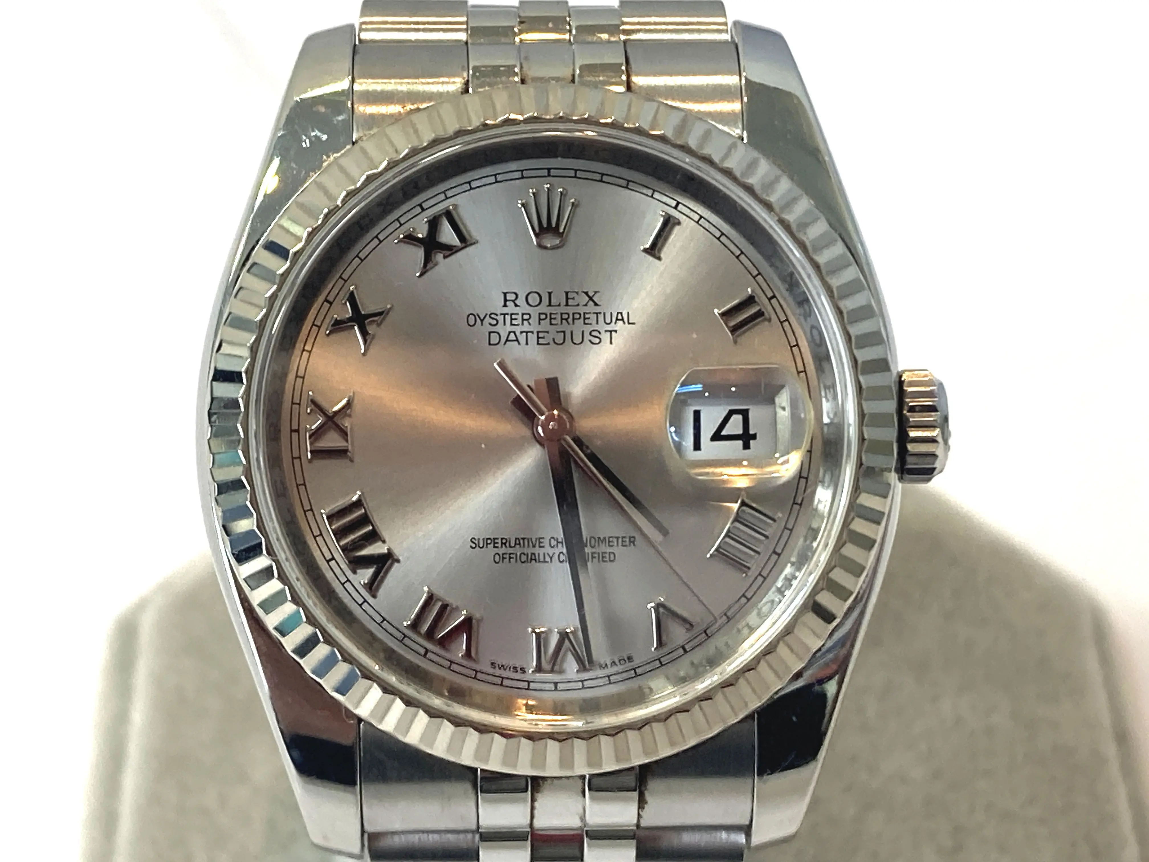 Rolex Silver Datejust Unisex 36mm 116234