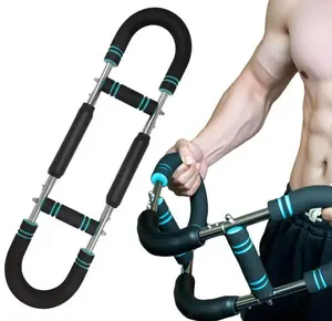 60-110lbs Adjustable Twister Arm Exerciser Spring Workout Bar, Multi-purpose Forearm & Chest Trainer, Portable Home Fitness Equipment for All