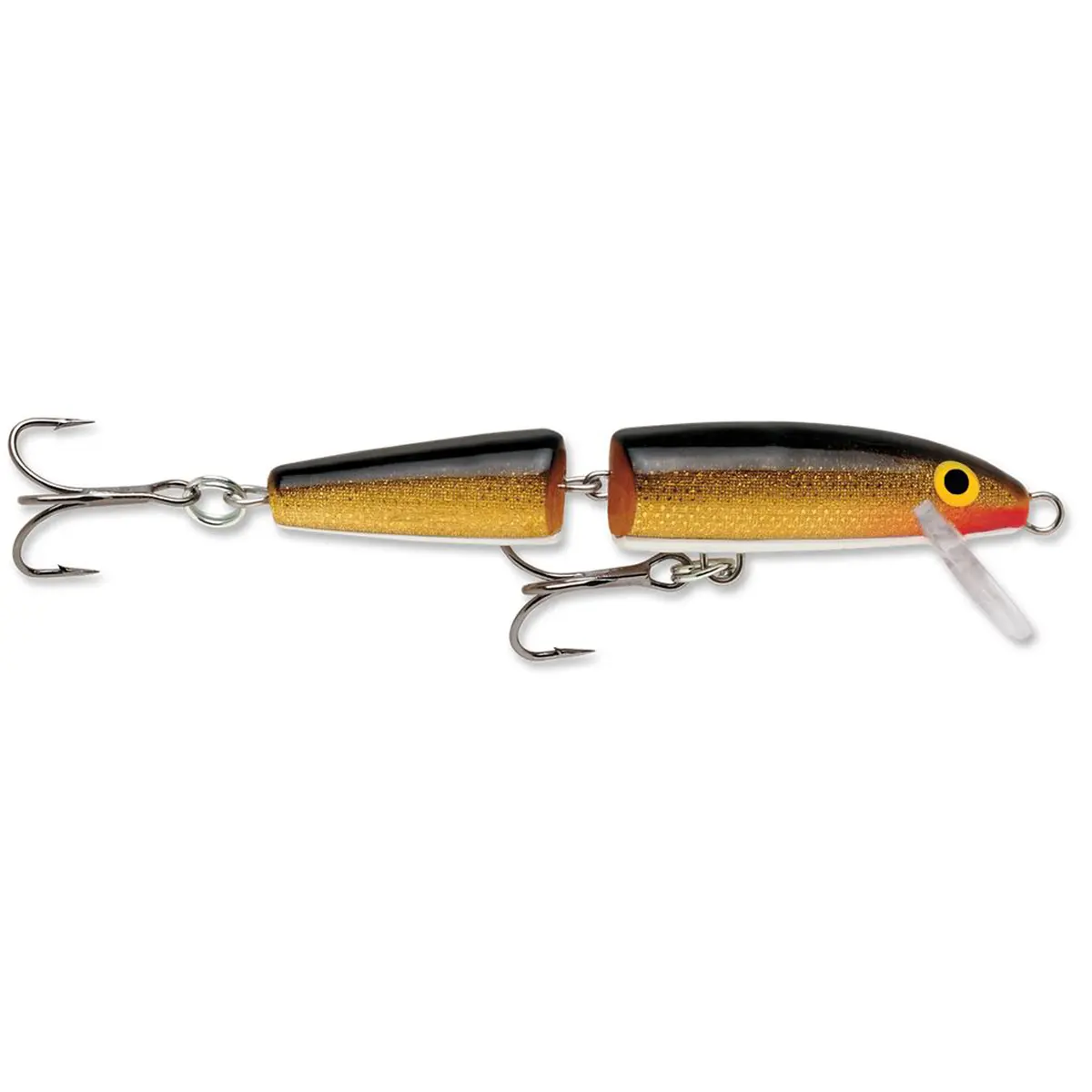 Rapala Jointed 07 Gold Fishing Lure - 1/8 oz, Jointed Body, Cold Fishing, Distress Action, Fish Attractant Diving Lure, Fish Attractant Diving Lures, After Cold Front, Fish Like Original Floating, In Negative Feeding Mood