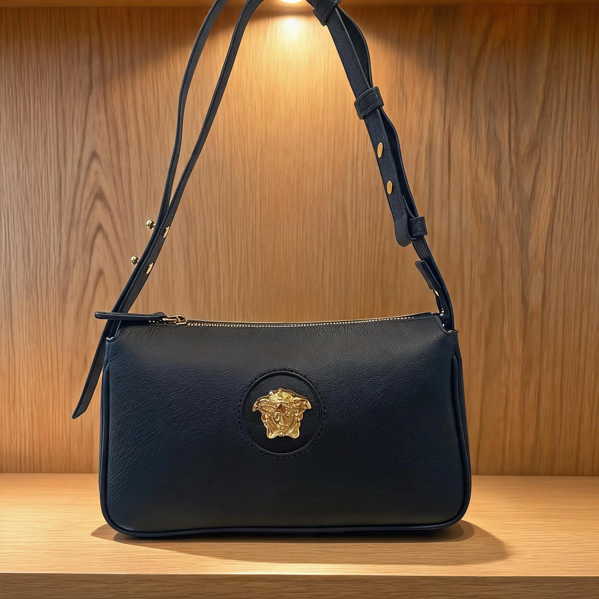 Pre-owned VERSACE Leather Shoulder Bag C0726774118