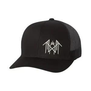 Sleep Token Worship Trucker Hat | Embroidered Sleep Token Flat Bill Snapback | New Unisex Band Merch Trucker Cap | Hot Sleep Token Emblem Gift for Him | Black Mesh Back Flat Brim Snapback | Casual Style Sleep Token Fan Hat