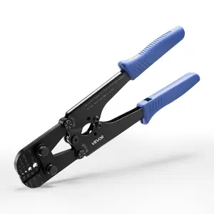 【fathersdaygift】VEVOR Crimping Tool3/64" - 1/8" Steel Wire Rope Crimperwith Clear Metric and Imperial MarkingsAdjustable ForceCrimp Pliers for Aluminum Oval and Dual Sleevesand Annealed Copper Sleeves