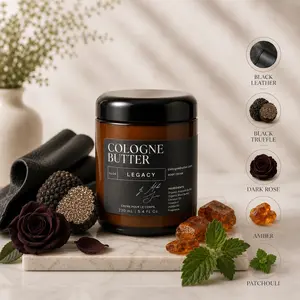 LEGACY – Luxury Fragrance Body Butter | Black Leather, Amber & Rose Cologne Scent Moisturizing Skin Butter | Cologne Butter