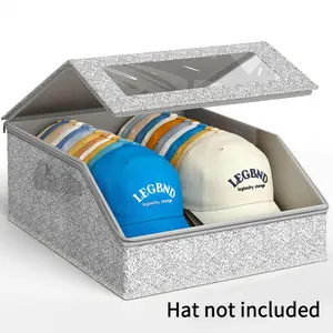 1pc Large Capacity Baseball Cap Storage Box |   Space-Saving Design, Easy Access and Organized Placement, Suitable for Closets, Bedrooms, Entryways, Sports Goods Stores, or Retail Display Windows, Ideal for Everyday Casual Hats and Structured Baseball