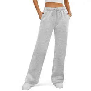 Womens Sweatpants 2026 Fall Baggy Wide Leg Sweatpant Fleece Lined Straight Leg Sweat PantsGift