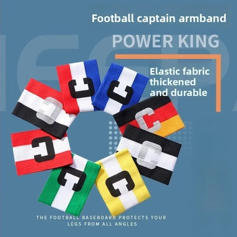 1pcs Football Captain Armband, Team Logo Badge, Sports Competition Use, Wraparound Velcro Arm Band, Essential Soccer Accessory, Football Equipment, Football Accessories