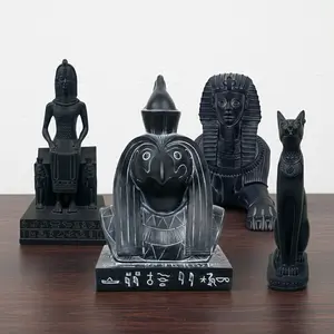 Ancient Egyptian mythology resin statues - perfect for home decor and collectible display pieces.  These statues beautifully blend timeless elegance with historical mystique, featuring pharaohs, gods, and mythological figures.