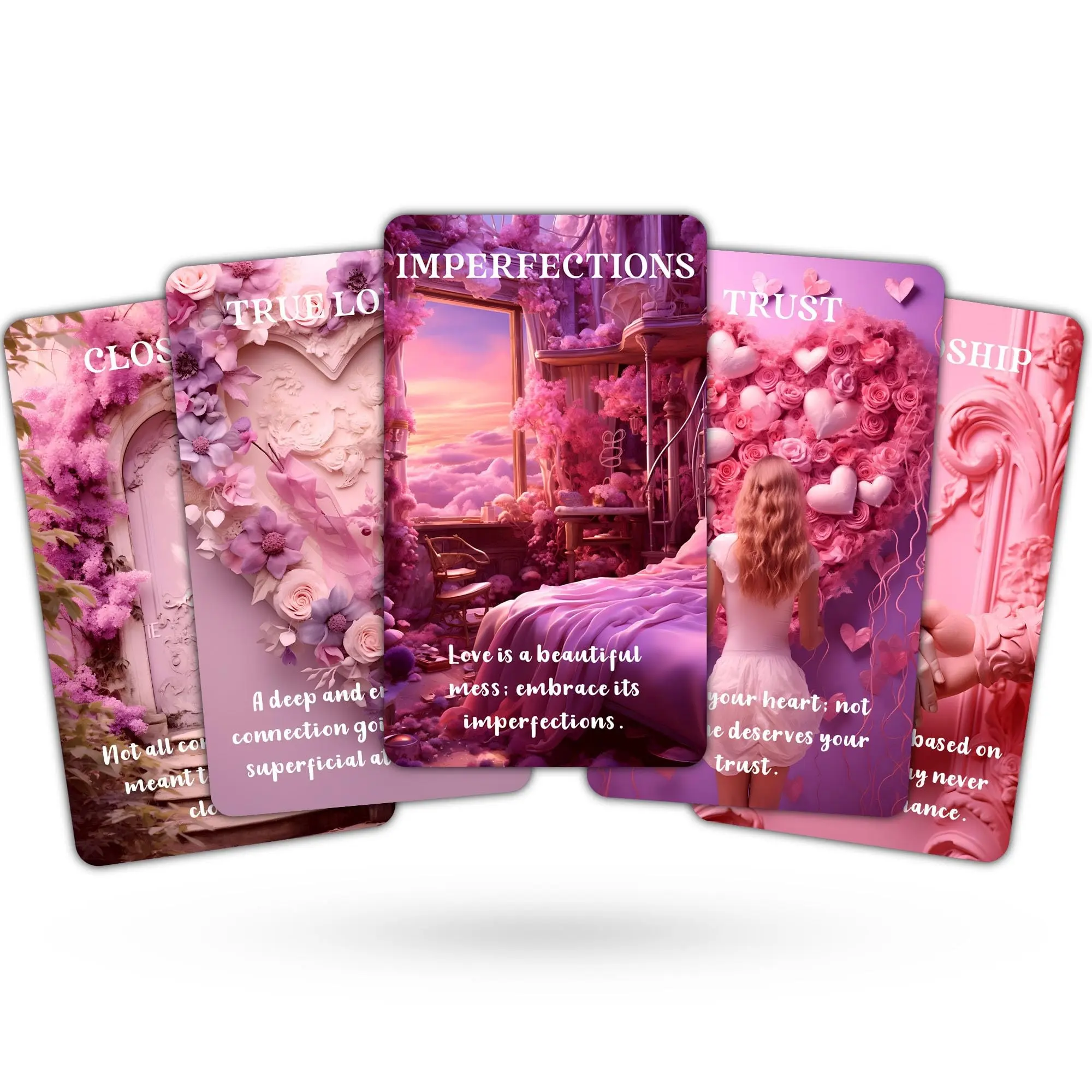 Message of Love Oracle Cards, Oracle Cards for Beginners, Including Love, Romance, Twin Flame, Soulmate Messages, Tarot Card Game, Cards Games
