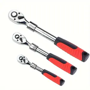 6 Speeds Adjustable Ratchet Wrench (1 Count), 72-tooth Retractable Wrench, Car Maintenance Tool, Professional Disassembly Tool for Home and Garage, Adjustable Socket Wrench