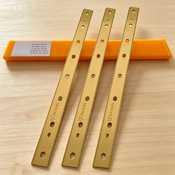 12-1/2 Inch Titanium Reversible Planer Blades Set (3 Pcs) - High Speed Steel, Honed Double Edge Cutting Knives - Compatible with DW734 Planer, Ideal for Planing Wood, Durable Long-Lasting Replacement