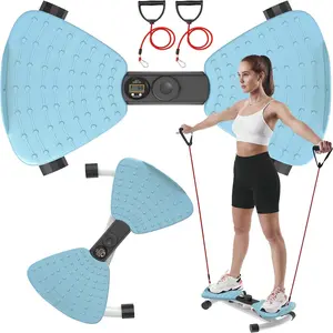 Adjustable Waist Twister Machine for Men and Women, Home Gym Silent Ab Twister Device, Whole Body Workout, 330lb Capacity, Tracks Time, Calories, Digital Display