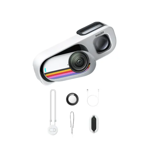 Insta360 GO 3S Retro Bundle Special Edition - Small 4K Vlogging Camera, Hands-Free POV Cam, Retro Filters, 4K30fps, Extra Bttery, Lightweight Wearable Vlog Camera for Street & Daily Shots