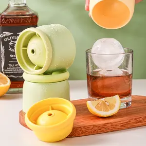 3-Piece Set Food-Grade Large Ice Ball Maker Mold for Whiskey Frozen Ice Cubes Spherical Ice Tray Silicone Tool for Home Use One set contains three molds